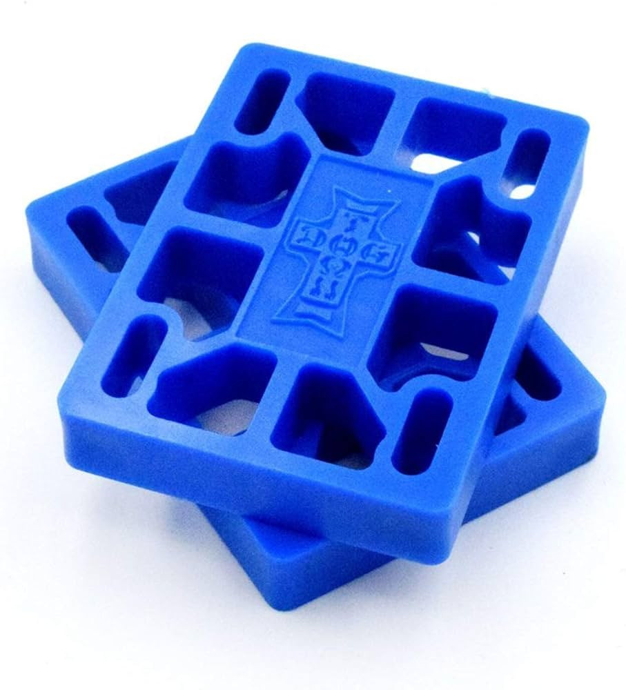 Dogtown Skateboard Blue 1/2" Risers for Old School Skateboards
