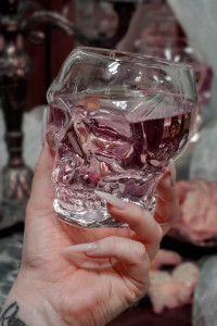 Clear Cranium Drinking Glass