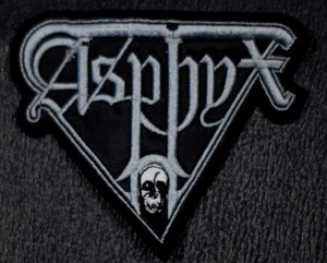 Asphyx - Grey Logo 3x2" Embroidered Patch