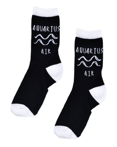 Aquarius / Air Black Calf Socks