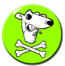 Screeching Weasel - Weasel & Crossbones 1.5" Pin