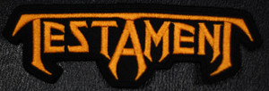 Testament Gold Logo 4x2" Embroidered Patch