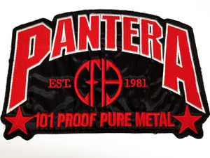 Pantera - 101 Proof Pure Metal 10" Embroidered BackPatch