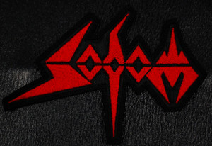 Sodom - Red Logo 4x2" Embroidered Patch