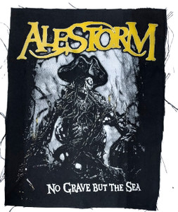 Alestorm - No Grave But the Sea B&W & Yellow Test Print Backpatch