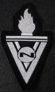 VNV Nation V Logo 2.5x4" Embroidered Patch