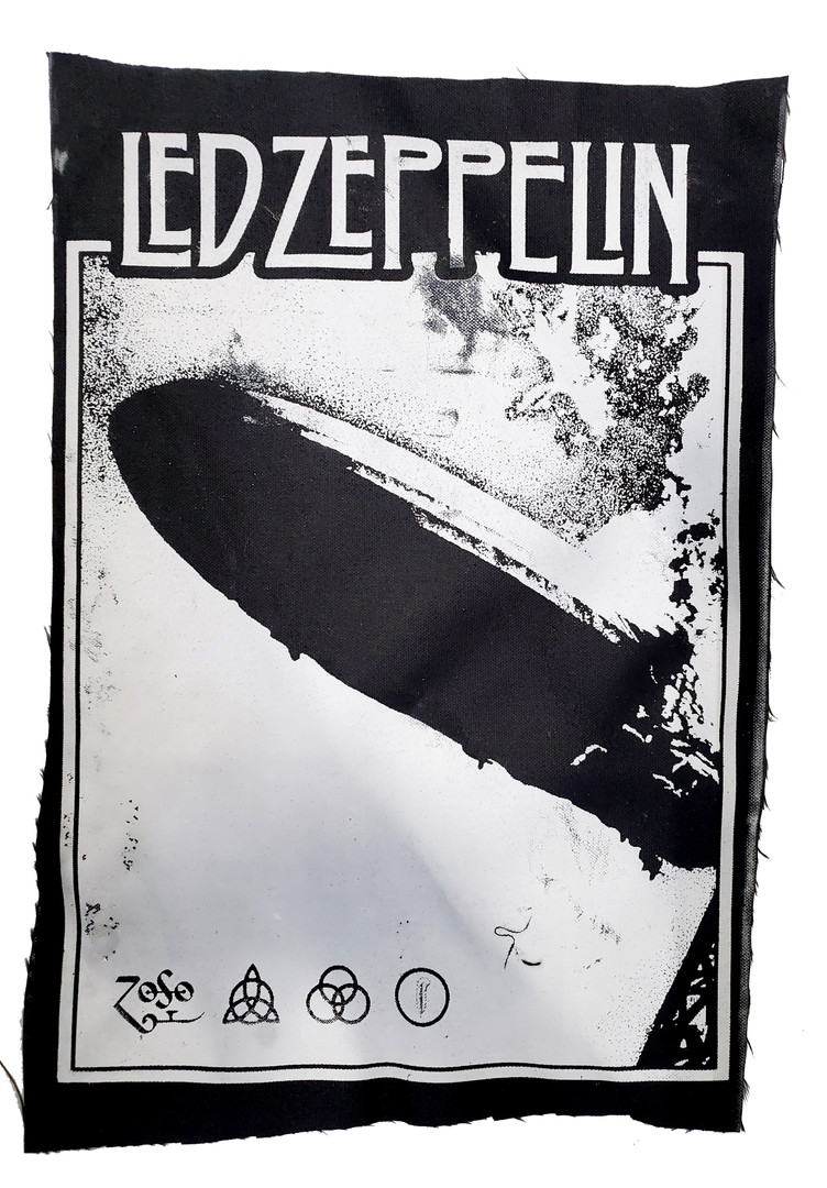 Led Zeppelin - Blimp B&W Test Print Backpatch - Nuclear Waste