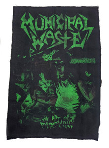 Municipal Waste - The Art of Partying Green Test Print Backpatch