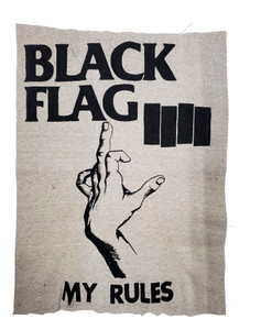 Black Flag - My Rules Grey Test Print Backpatch