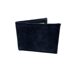 Men's Grey Granulated Leather Bi-Fold Wallet