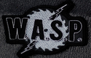 W.A.S.P. Grey Logo 3.5x2" Embroidered Patch