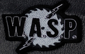 W.A.S.P. - Grey Logo 3.5x2" Embroidered Patch