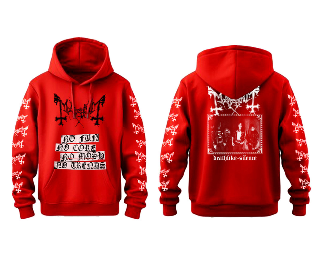 Mayhem No Mosh Red Hooded Sweatshirt