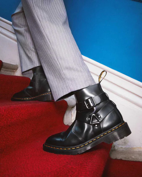 Dr Martens Chelsea Buckle Boots - Nuclear Waste