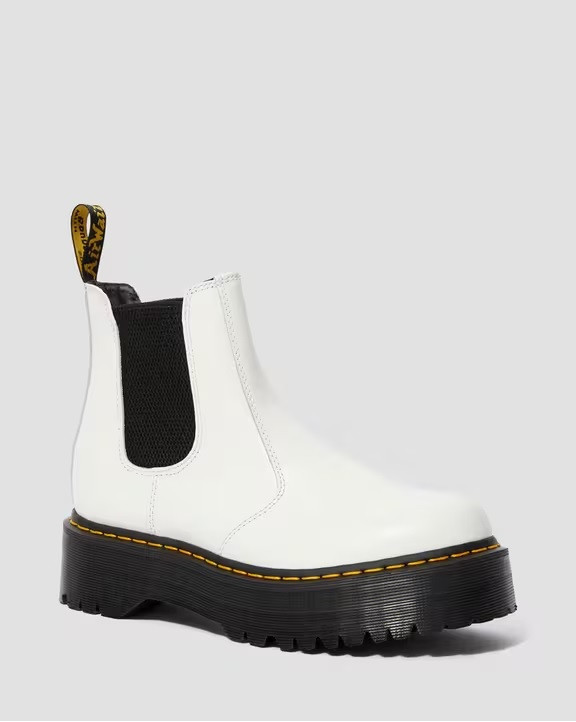 Dr Martens 2976 Smooth Leather Platform Chelsea Boots Nuclear Waste