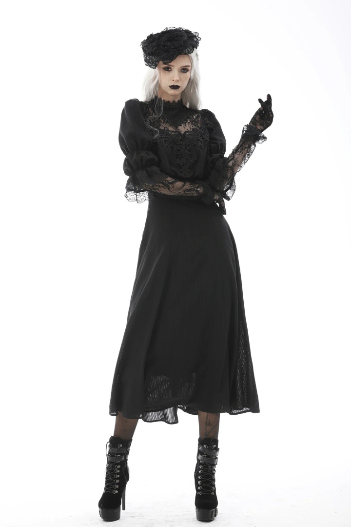 knee length dresses for ladies Romantic Gothic Sexy Hollow Waist Maxi Dress DW1022 XXL