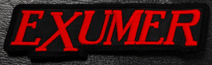 Exumer Red Logo 5x1.5" Embroidered Patch