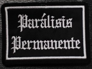 Paralisis Permanente Square Logo 4x2" Embroidered Patch