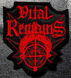 Vital Remains Red Logo 3x4" Embroidered Patch