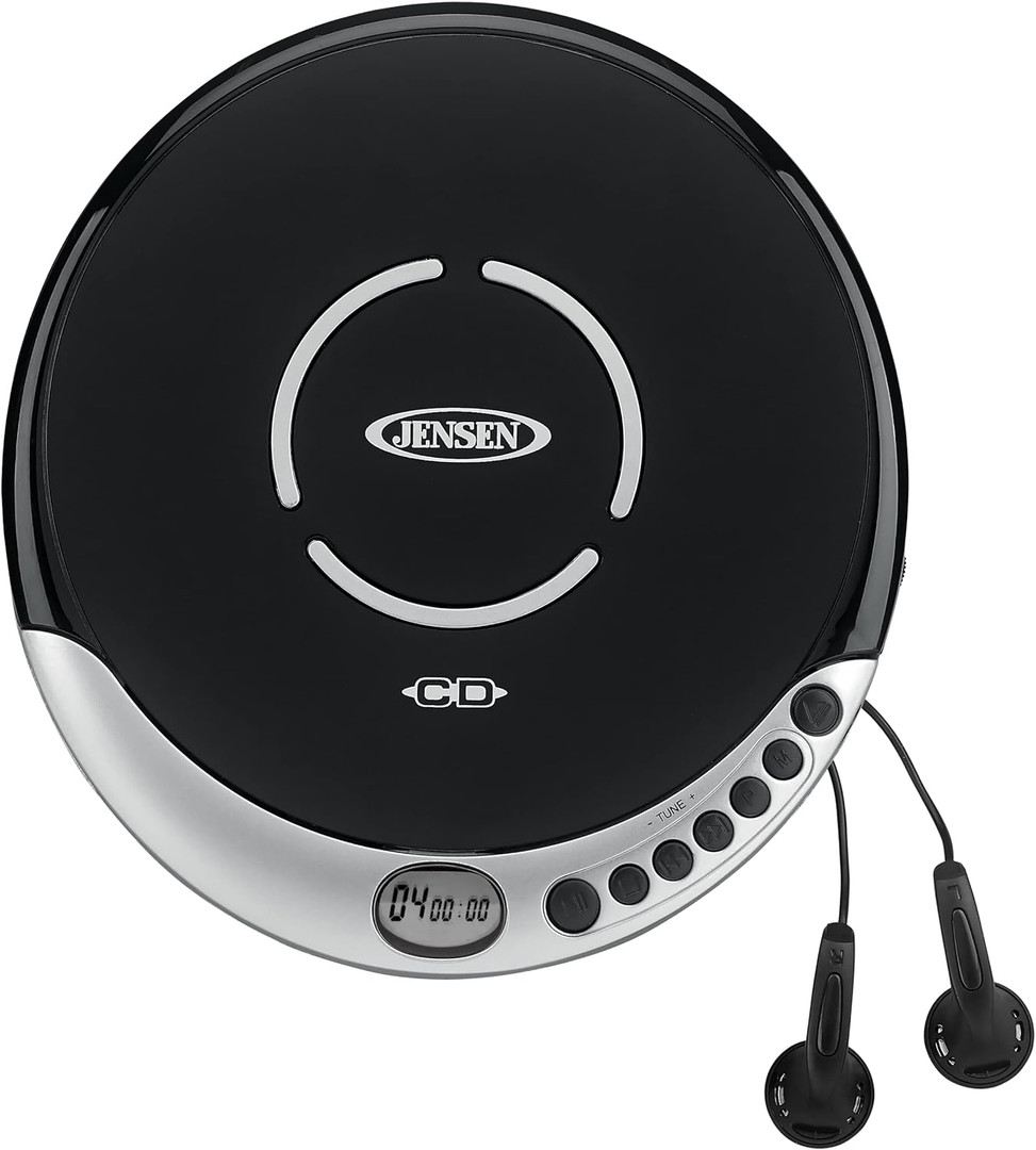 Jensen Portable CD Player with Bass Boost in Silver