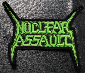 Nuclear Assault - Green Logo 5x4" Embroidered Patch