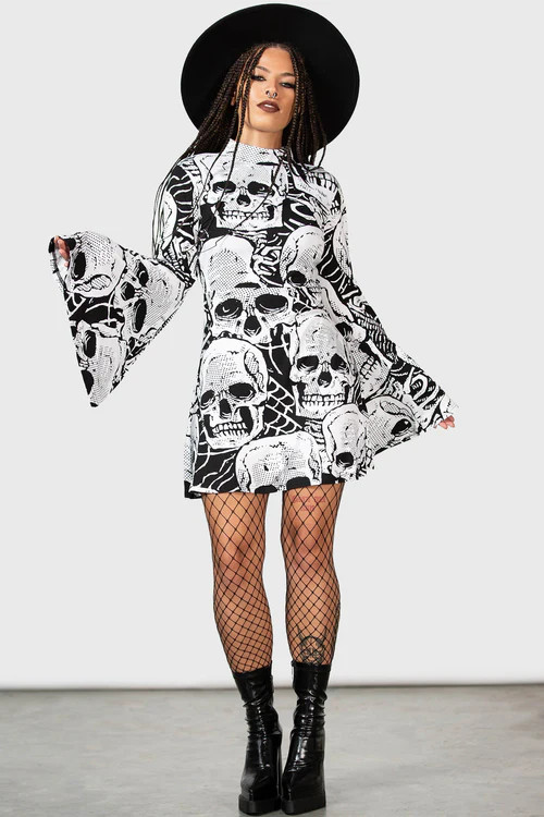 slim fit dress slacks Full Sleeve Skeleton Dress