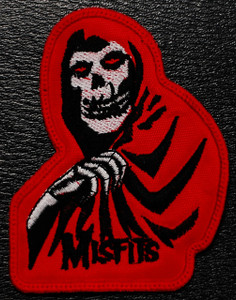 The Misfits Patch, Embroidered Crimson Ghost Skull, Horror punk Music - 4  Sizes
