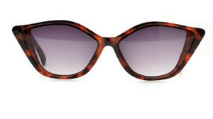 Mandy Faux Tortoise Shell Angular Cat Eye Sunglasses