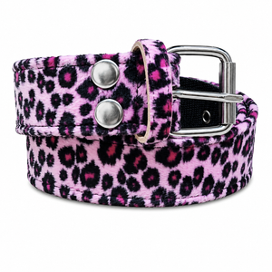 Pink Leopard Print Three Ply Belt