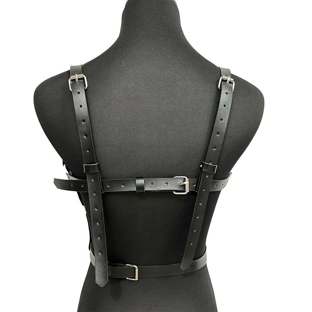 Thick O Ring Black Criss Cross Harness New Unisex Black Harness Belt Overbust O Rings New - $45 New  main image 4