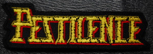 Pestilence Shaped Logo 4x1.5" Embroidered Patch