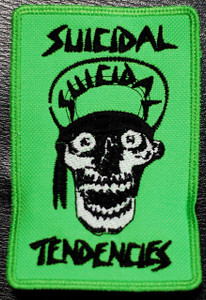 Suicidal Tendencies Green Skull 3x5" Embroidered Patch