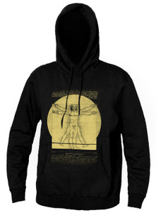 Leonardo Da Vinci's Vitruvian Man Hooded Sweatshirt