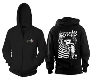 The Adicts - 27 Zippered Hooded Sweatshirt w/ Embroidery