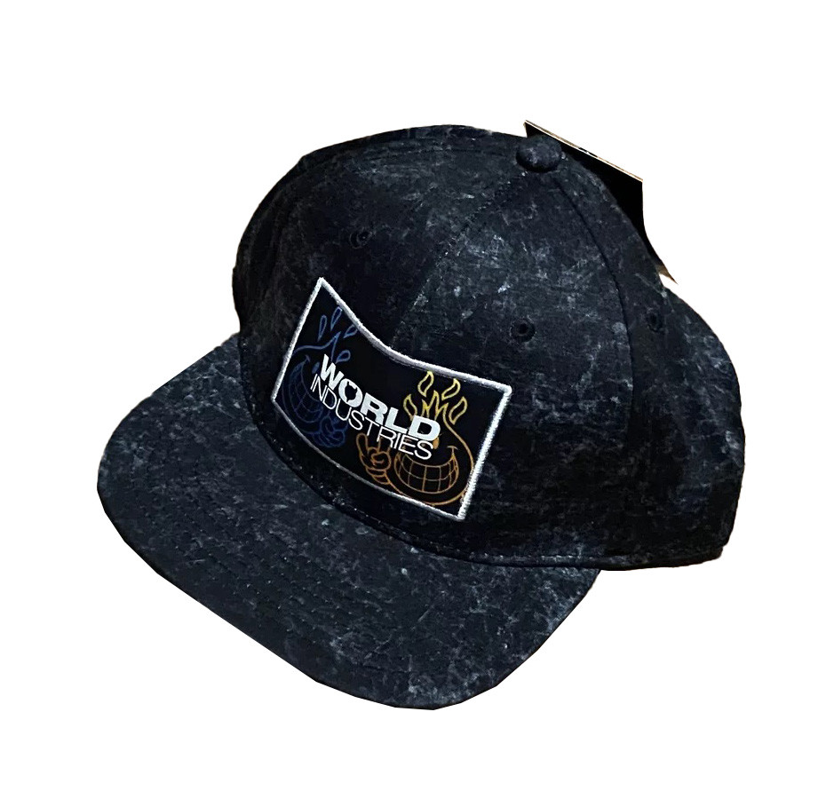 【90s ⭕️】usa製 world industries キャップ Vintage World Industries Hat Cap Snapback Brown Flameboy Skater