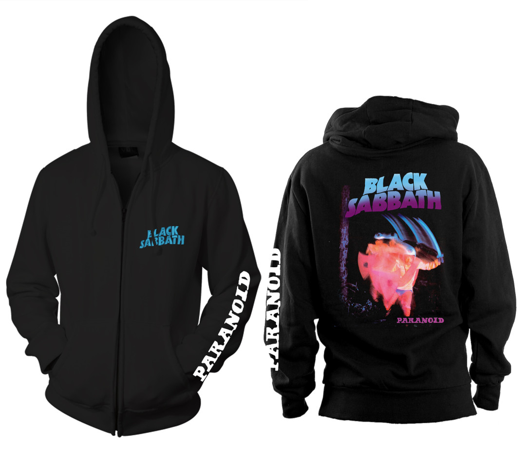 Black Sabbath - Paranoid Zippered Hooded Sweatshirt w