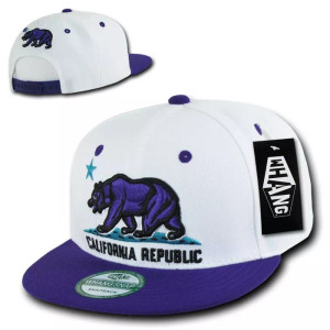 Purple and White Cali Rep Snapback by WHANG