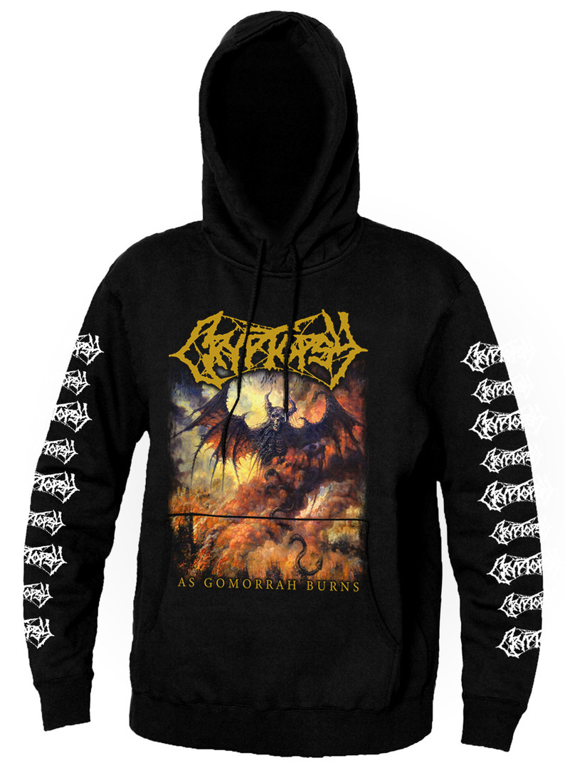 Cryptopsy - As Gomorrah Burns Hooded Sweatshirt - Nuclear Waste