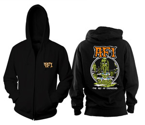 A.F.I. - The Art of Drowning Zippered Hooded Sweatshirt w/ Embroidery