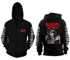 Municipal Waste - Tango Zippered Hooded Sweatshirt w/ Embroidery