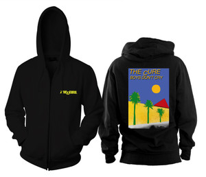 The Cure - Desert Cry Zippered Hooded Sweatshirt w/ Embroidery