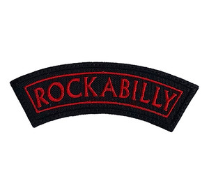 Rockabilly Arch - Red 4.25x1.5" Embroidered Patch
