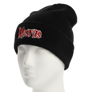 Misfits Red logo Embroidered Knit Beanie