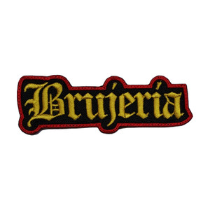 Brujeria - Gold and Red  Logo 5x2" Embroidered Patch