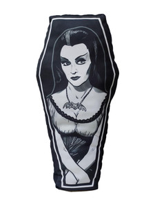 The Munsters - Lily Munster Coffin Throw Pillow