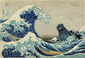 Godzilla - The great Wave 24x36" Poster