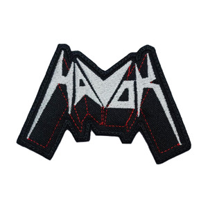 Havok - White/Black Logo 4.25x3"  Embroidered Patch