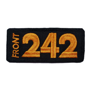 Front 242 - Orange Logo 4.5 X2" Embroidered patch