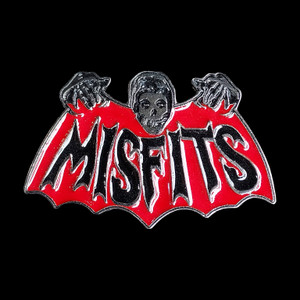 Misfits - Bat Crimson 2x1.5" Metal Badge Pin