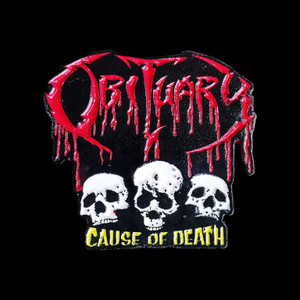 Obituary - Cause Of Death 1.6x2" Metal Badge Pin